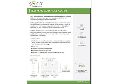 SAFR Text / SMS Watchlist Alarms