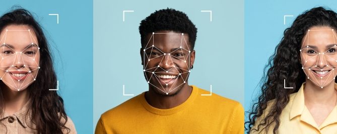3 individual facial recognition profiles