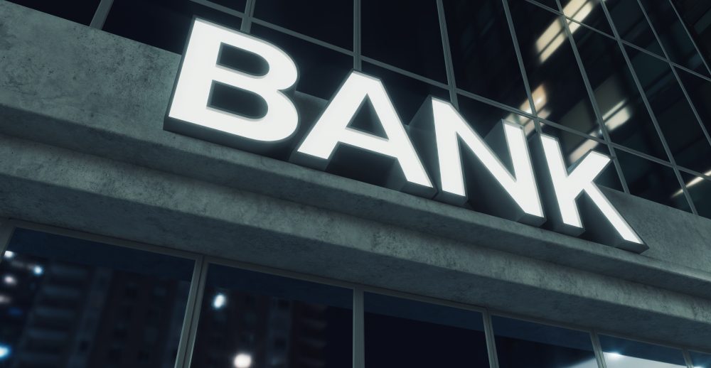 bank sign on building 1000×518 Bank sign on building